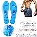 Mespirit MindInSole for Feet Acupressure Magnetic Inserts for Men and Women Massage Foot Therapy Reflexology Pain Relief Helps Burn Fat Cutable Fits Washable(Blue）