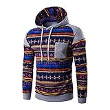 Yayu Men Slim Fit Ethnic Style Pullover Hoodie Sweatshirt Outwear