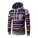 Yayu Men Slim Fit Ethnic Style Pullover Hoodie Sweatshirt Outwear