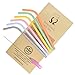 Reusable Silicone Straws, Standard Size (x6), Eco BPA-Free with Cleaning Brush, Soft & Flexible for Safely Drinking Hot & Cold Drinks | Premium Quality, Seraphina's Kitchen | Protect Your Teeth Now!