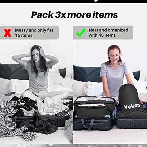 veken 6 set packing cubes