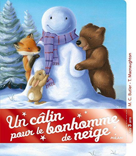 Un  câlin pour le bonhomme de neige