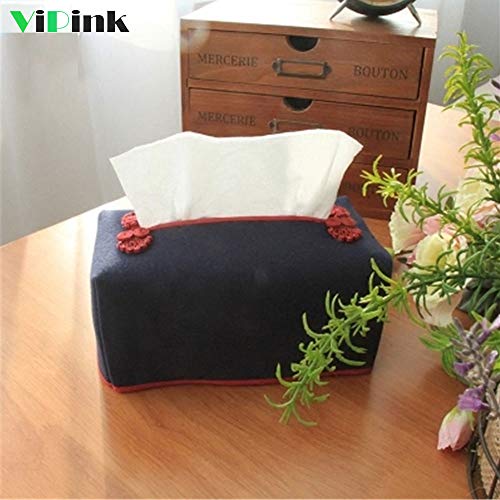 ZWareHouse Tissue Boxes - New Chinese Cloth Tissue Box Cover Case Home Hotel Room Table Decoration Napkin Paper Holder Kitchen Storage Tissue Boxes 1 PCs