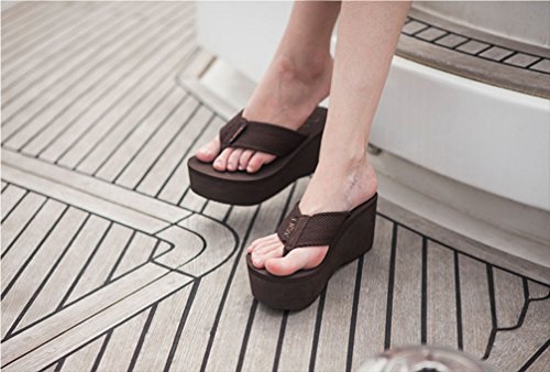 TS Womens Comfort Wedge Thong Flip Flops