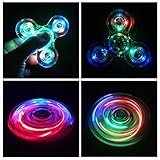 Led Light Fidget Spinner Rainbow Toy Finger Spinner Hand Spinner for Kids Adults EDC for Anxiety ADD ADHD Autism