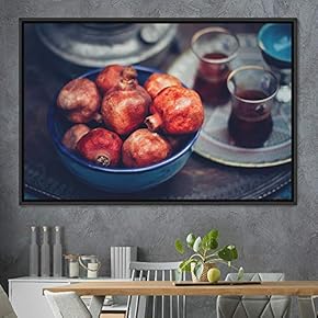 signwin Framed Canvas Wall Art Tea Servings Dark...