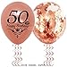 50th Birthday Decorations for Women Her Supplies Rose Gold Favors Party Decor Kit