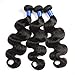 HANNE 8A Brazilian Virgin Hair with Lace Closure 3 Bundles Brazilian Body Wave Human Hair Extensions with Lace Closure (16