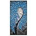 Azure Art-3D Oil Paintings on Canvas Vertical Art Abstract Tree Paintings Blue Landscape Wall Art Wood Framed Art Canvas Large Artwork for Wall Decor Ready to Hang Wall Pictures for Hallway(24x48inch)
