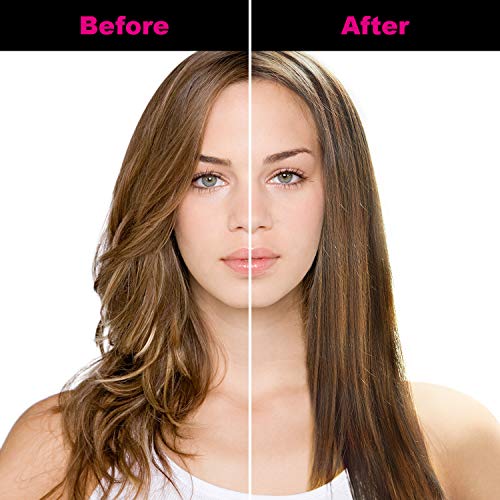 AMOVEE Pro Flat Iron Hair Straightener 1.75 Inch Ceramic Tourmaline Plates 10s Fast Heating Adjustable Temperature 265℉ to 450℉ Dual Voltage Auto Off, Glove Included, Iron/Fuchsia - Thumbnail 6