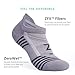 Zeropes Anti-Blister No Show Running Socks (1 Pair) (Large, Grey)