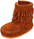 Minnetonka Double Fringe Bootie (Infant/Toddler),Brown,5 M US Toddler