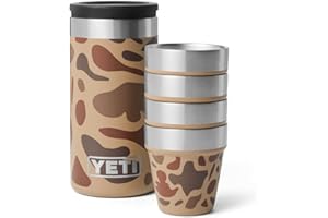 YETI Shot Glasses with Carrying Case, Set of 4, Wetlands Camo