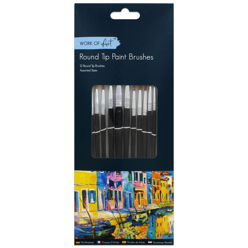 Work of Art Natural Bristle Artist Brush (Pack of 12)