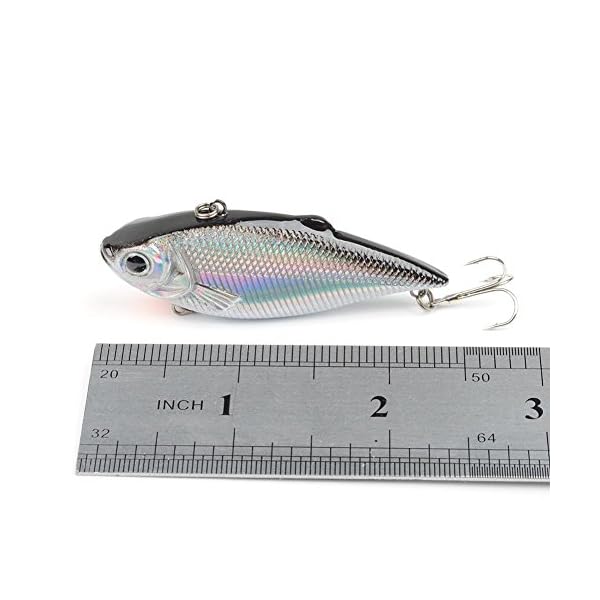 SALE-DrFish-Fishing-Lure-Crankbaits-Rattlin-Bait-Minnows-VIB-Lipless-Bass-Perch-Baits-Black-Silver-Loaded-in-Box-Optional-Assotment-Qty
