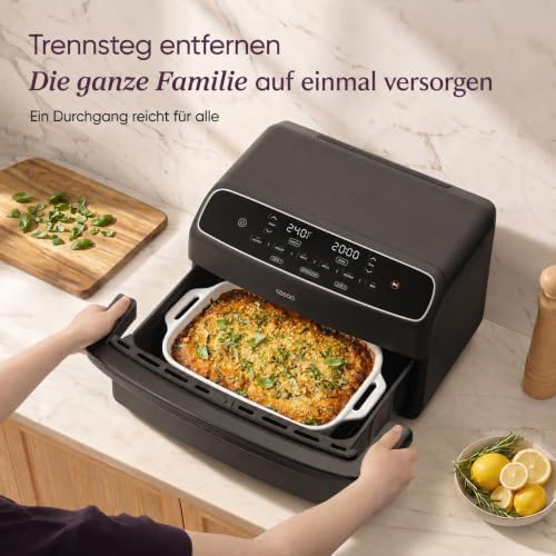 Airfryer, Neue Generation 2026, 8,6L Heißluftfritteuse 2 Kammern