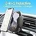 Car Phone Wireless Charger Compatible with iPhone X XS XS Max XR 8 Plus - Samsung Galaxy S9 S9+ S8 S8+ Note 9 - QI Enabled Non Slip Side Pad & Strong Mount Bracket - Charger with Cable & Accessories