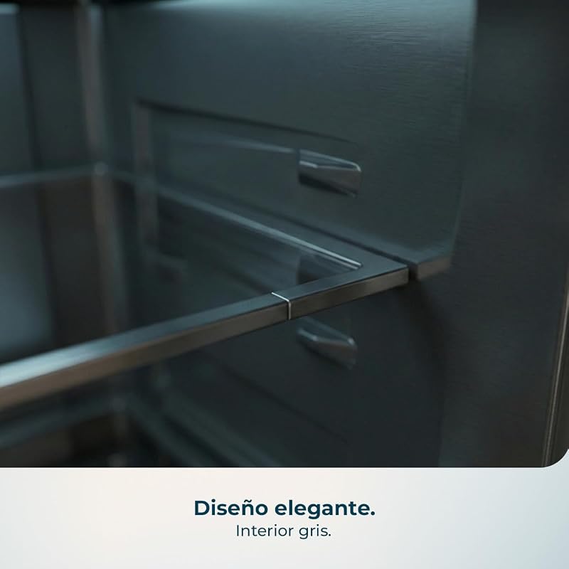 American Refrigerator 4 portas Bolero CoolMarket 4D 503 Black Glass D. 503 L, Altura 177,5 cm, Largura 85 cm, Total NoFrost, Motor Inversor, Multi AirFlow, Ecrã Tátil