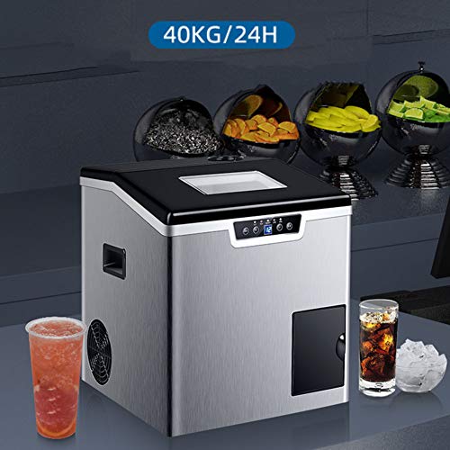 FRIDGE Eiswürfelmaschine Crushed Ice Eiswürfelbereiter 40kg Eiswürfel 24h Eiswürfelmaschine Mit Griff Automatische… – Bild 3