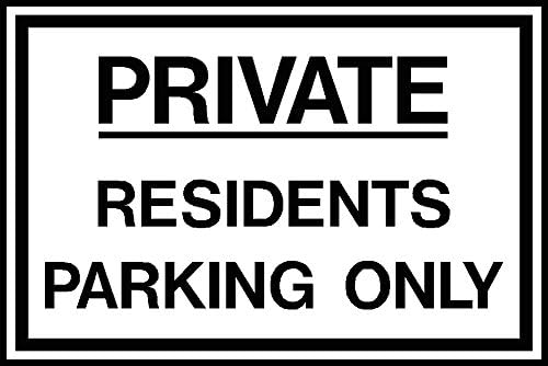 Signs of Saltford Parking sign: PRIVATE RESIDENTS PARKING ONLY A4 Colour options available