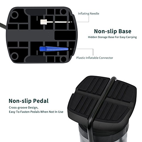 image for CFLL Bike Pump Mini Bike Floor Pump Foot Activated Bicycle Air Pump an