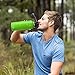 Swig Savvy Sports Water Bottle, Vacuum Insulated Stainless steel, Double Wall, 2 Leakproof Lid, Travel Thermos - 40oz (Light Green)