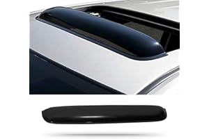 Kucaruce 34inch 880mm Universal Sun Roof Wind Deflector, 1pcs Dark Smoke Auto Moon Sunroof Window Visor with Double Side Tape RN88