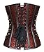 Charmian Women's Spiral Steel Boned Steampunk Gothic Bustier Corset with Chains