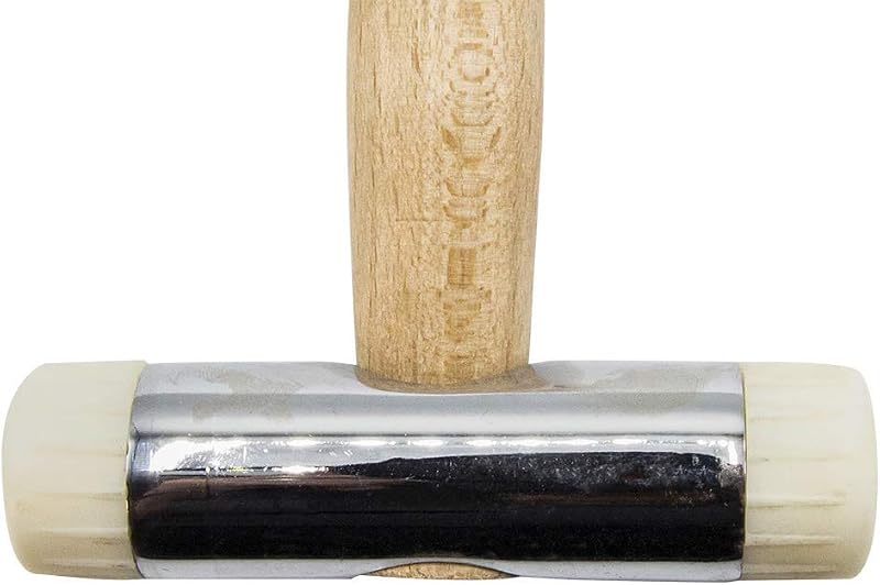 Martello manico legno di faggio con bocche di nylon sostituibili 32mm