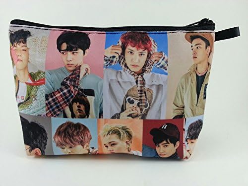 EXO FROM EXO PLANET "EXO-K +EXO-M" KPOP Korean Boy Band BIG Zip Pen Pencil Stationery / Cosmetic Makeup Case Bag Pouch EXO-017