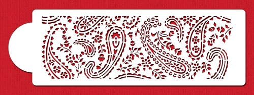 Paisley Henna Mehndi Patterns Side Top Cupcake Stencil Flexible Plastic Craft Stencil