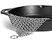 316 Stainless Steel Cast Iron Chainmail Scrubber Cleaner, Skillet Grill Scraper with Hanging Ring Anti-Rust Made for Pans, Pre-Seasoned, Waffle Iron, Dutch Oven, 8 inch x 6 inch