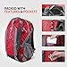 OutdoorMaster Hiking Backpack 45L - w/Waterproof Cover - Red