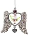 Angel Wings Mother Sun Catcher Pressed Flowers with Silver Mom Charm Attached Sparkling Jewels iMothers Day Suncatchers Remembrance