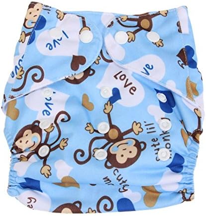 Silveroneuk TPU Washable Baby Cloth Diaper Cover Waterproof Cartoon Baby Cloth Nappy