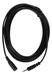 YCS Basics 12 Foot 2.5mm Male to Female 4 Conductor Headphone Extension Cable Not for Backup Cameras