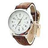 IEason,Elegant Analog Luxury Sports Leather Strap Quartz Mens Wrist Watch (G)