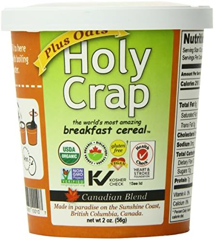 Holy Crap Plus Oats Cereal Cup, 2 Ounce (Pack of 12)