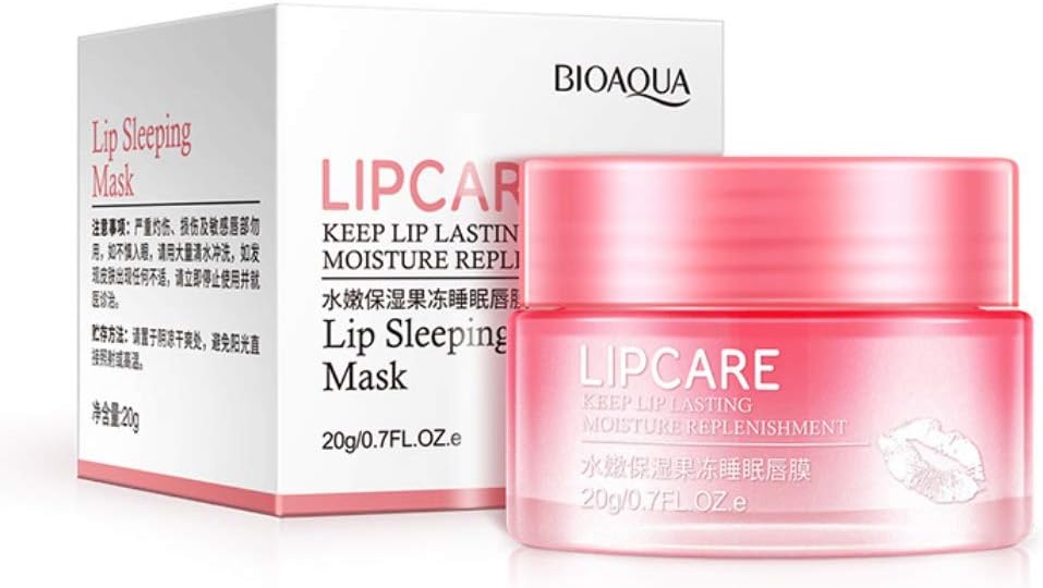 Ardorlove Strawberry Lip Sleeping Mask Moisturizer Nourish Lip Plumper Enhancer Vitamin Exfoliator Lips Skin Care Night Cream
