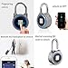 Fingerprint Padlock, Smart Thumbprint Bluetooth Lock Biometric Lock for Gym, Locker, Backpack, Luggage, Suitcase, Office, IP65 Water Resistance, USB Charging, Android/iOS