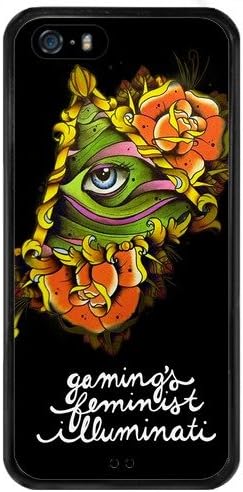 iPhone SE Case,Illuminati All Seeing Eye Black TPU and PC Protective Bumper [Slim Fit ] Case For iPhone SE