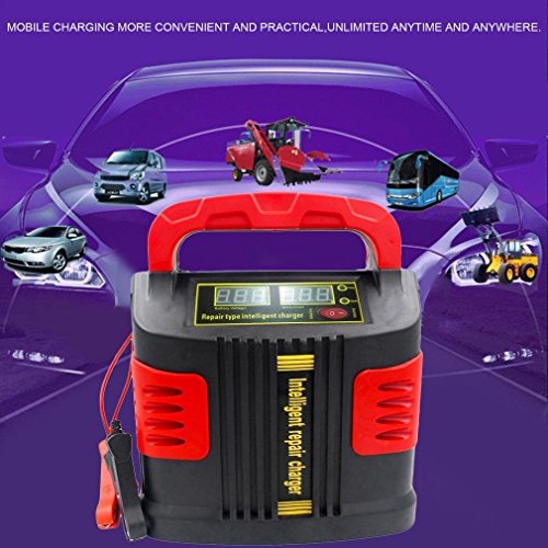 Portable Intelligent Charger Auto Motor Vehicle Charger 350W 14A Auto Adjust LCD Battery Charger Car Jump Starter Booster - Thumbnail 5