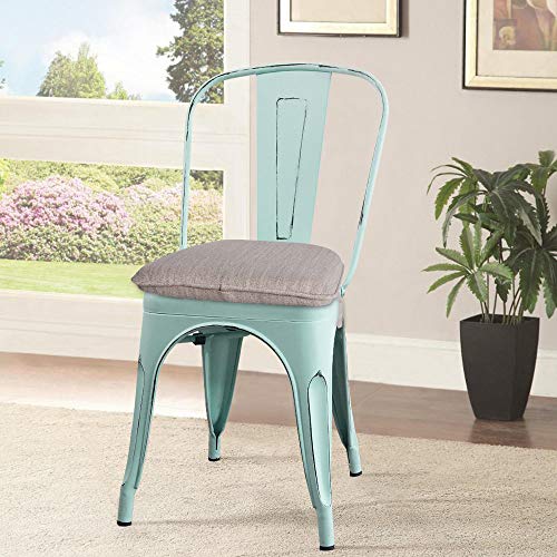baibu Super Soft Metal Dining Chair Pads Bar Stool Cushion with Ties
