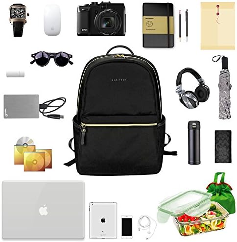 KROSER Laptop Backpack 15.6 Inch Upgraded Fashion School Backpack Water-Repellent Cumpter Backpack Laptop Bag Nylon Casual Daypack with USB Charging Port for Travel/Business/College/Women/Men-Black 7 KROSER Laptop Backpack 15.6 Inch Upgraded Fashion School Backpack Water-Repellent Cumpter Backpack Laptop Bag Nylon Casual Daypack with USB Charging Port for Travel/Business/College/Women/Men-Black