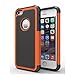AGRIGLE Shock- Absorption/High Impact Resistant Hybrid Dual Layer Armor Defender Full Body Protective Cover Case Compatible with iPhone 5/5S/SE(2016) (Orange)