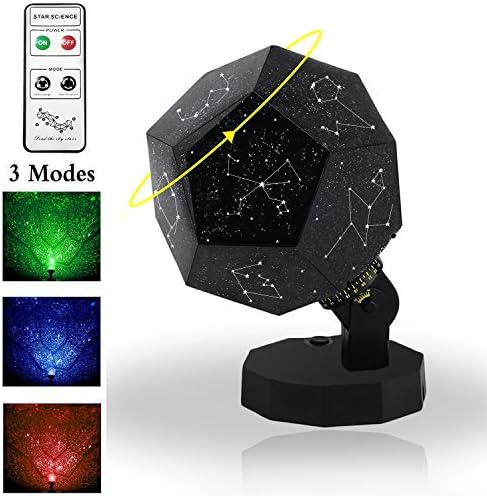Backey Star Night Light Projector,Sleep LED Lamp,Relaxing Light Show with Wall Decals,Mood Light for Baby Nursery Bedroom,360 Degree Romantic Rotating Cosmos Star Projector,Gift for Kids Sleeping Aid