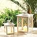 Zingz & Thingz Classic White Candle Lanterns, Decorative Light Home Decor, Small, White