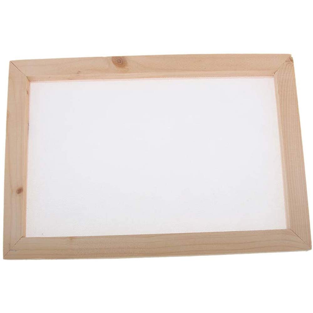 POFET Ancient Paper Making Method Wooden Paper Making Crafting Papermaking Mould Frame Screen for DIY Handcrafts Supplies - 20x30cm