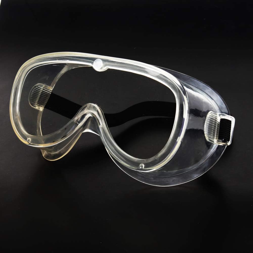 Safety Goggle Protective Eyewear - Splash Shield Safety Glasses Impact Goggles Clear Anti-Fog Lenses Spectacles for Eye Protection for Lab Home Classroom Workplace (no vent)