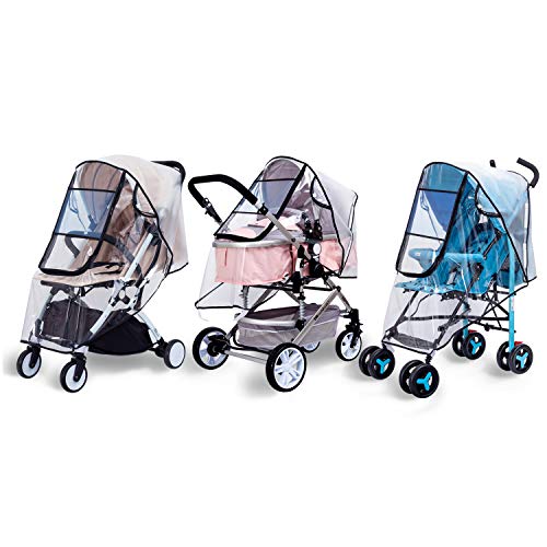 Bemece Stroller Rain Cover Universal, Baby Travel Weather Shield, Windproof Waterproof, Protect from Dust Snow